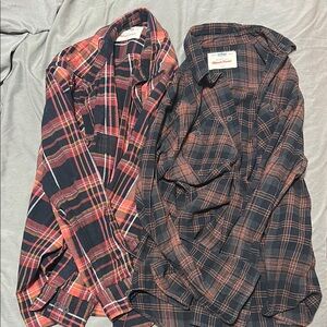 Plaid Button-Up Shirts